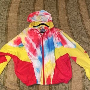 Men’s Rainbow Rain Jacket With a Hood